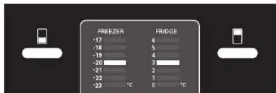 LG GBB539SWHWB - How to adjust the temperature in the refrigerator and freezer compartment - 3