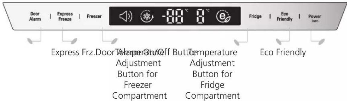 LG GBB539SWHWB - Display Panel For Temperature Control - 3