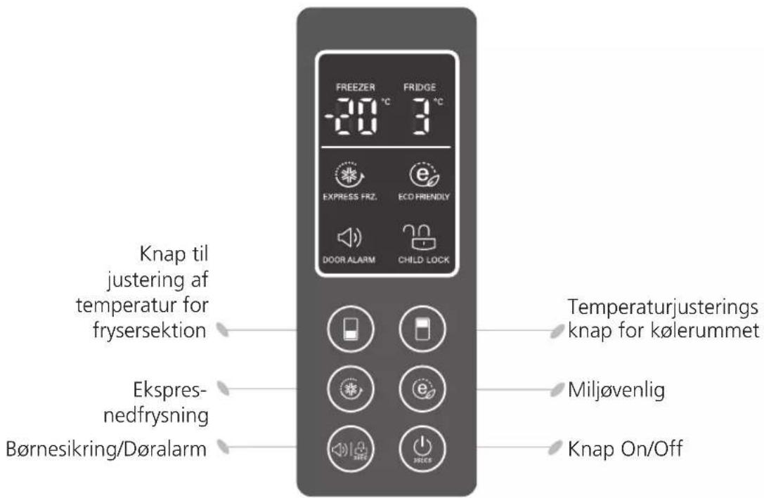 LG GBB539SWHWB - Display-panel til temperaturkontrol - 1