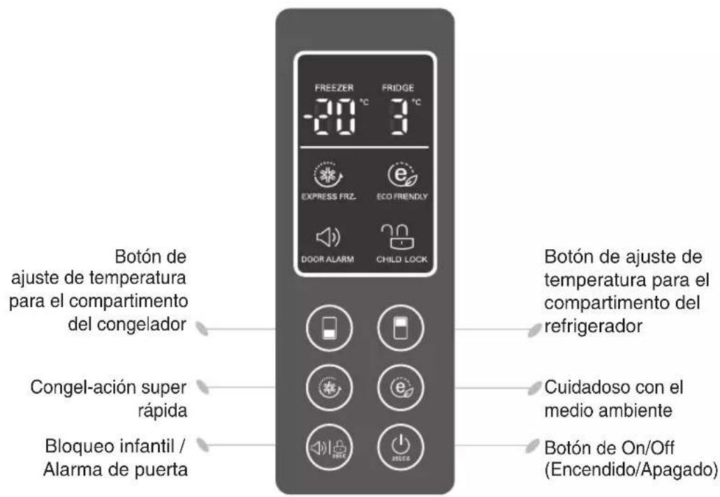 LG GBB539SWHWB - Ajuste de temperatas y functions - 1