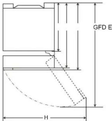LG GBB530NSQWB - Dimensjoner og klaring - 3