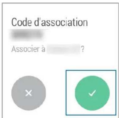 Code d'association Associer à ? × ✓