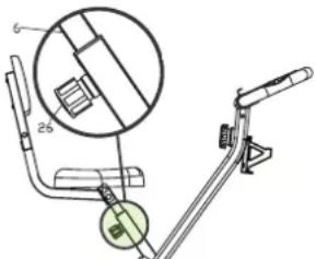 VirtuFit Folding Bike with Tablet Holder - Um den Sattel in die vertikale Position zu bringen, gehen Sie wie folgt vor: - 1