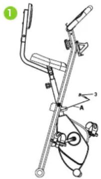 VirtuFit Folding Bike with Tablet Holder - Pliage (2) - 1