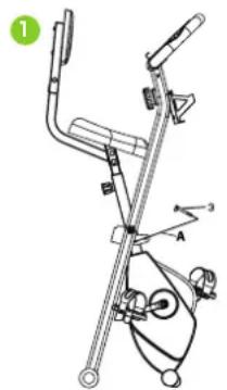 VirtuFit Folding Bike with Tablet Holder - Uitklappen (2) - 1