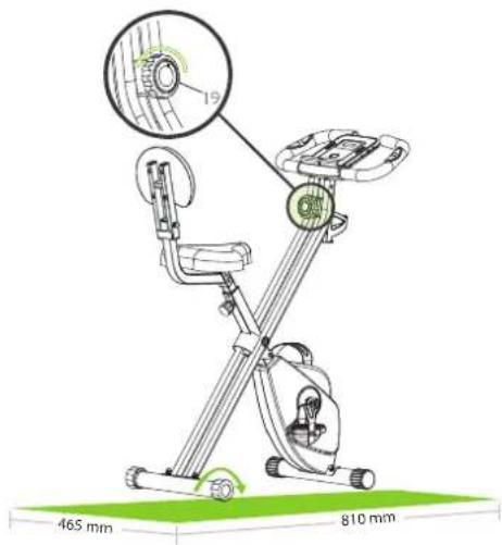 VirtuFit Folding Bike with Tablet Holder - Tension adjustment with the resistance knob - 1