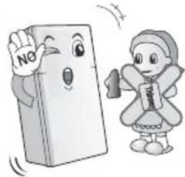 LG GLC322RLBN - Do not spray water at the outside or the inside of the refrigerator or do not clean it with benzene or thinner. - 1