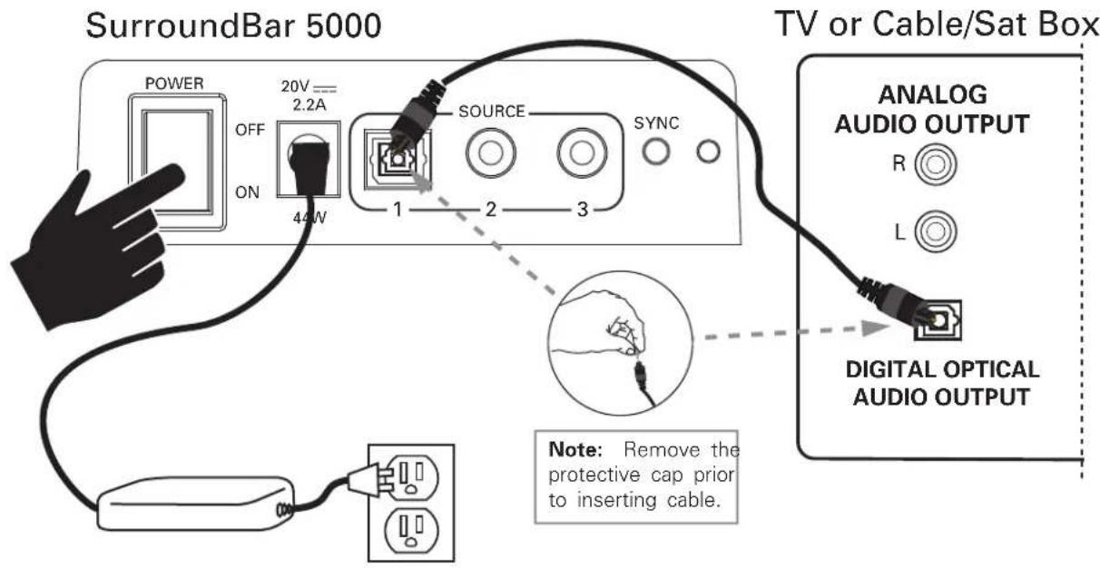 POLK SurroundBar 5000 - HOW TO CONNECT YOUR SUBWOOFER - 1