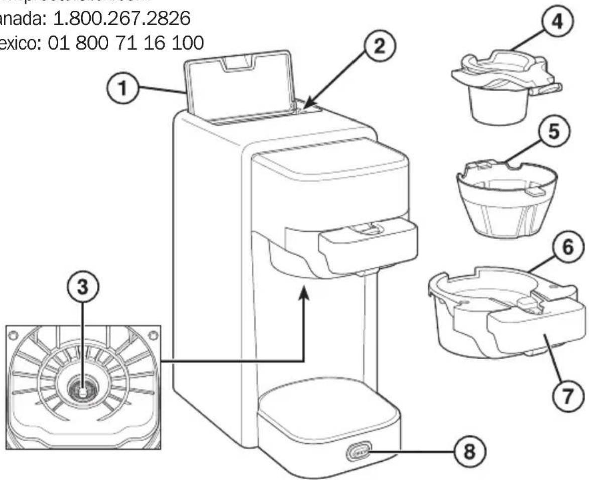 PROCTOR SILEX Single Serve 49961 - Parts and Features - 1