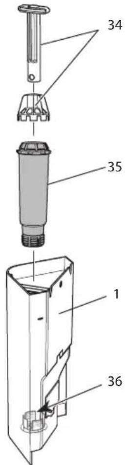 MELITTA Caffeo Passione Varianza CS - Using a water filter - 1