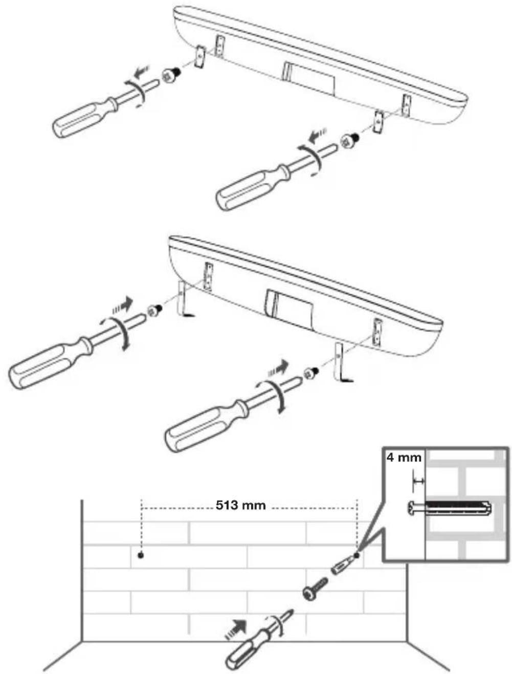 TCL Alto 6+ TS6110 - Monter l'unité principale de votre barre de son sur le mur - 4