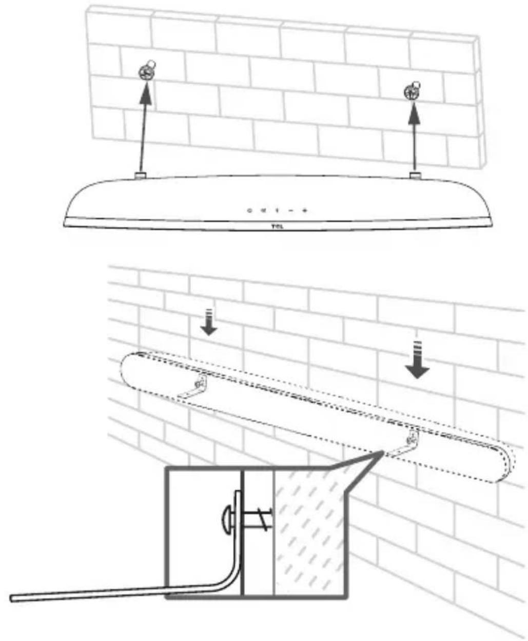 TCL Alto 6+ TS6110 - Monter l'unité principale de votre barre de son sur le mur - 5