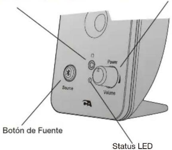 Cyber Acoustics CurveLight CASP29BT - Controles y Funciones: - 1