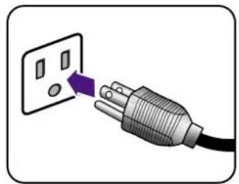 BENQ BL2780 - Connexion de l'alimentation et mise sous tension. - 4