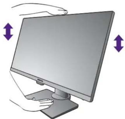 BENQ BL2780 - Ajuster la hauteur du moniteur - 1