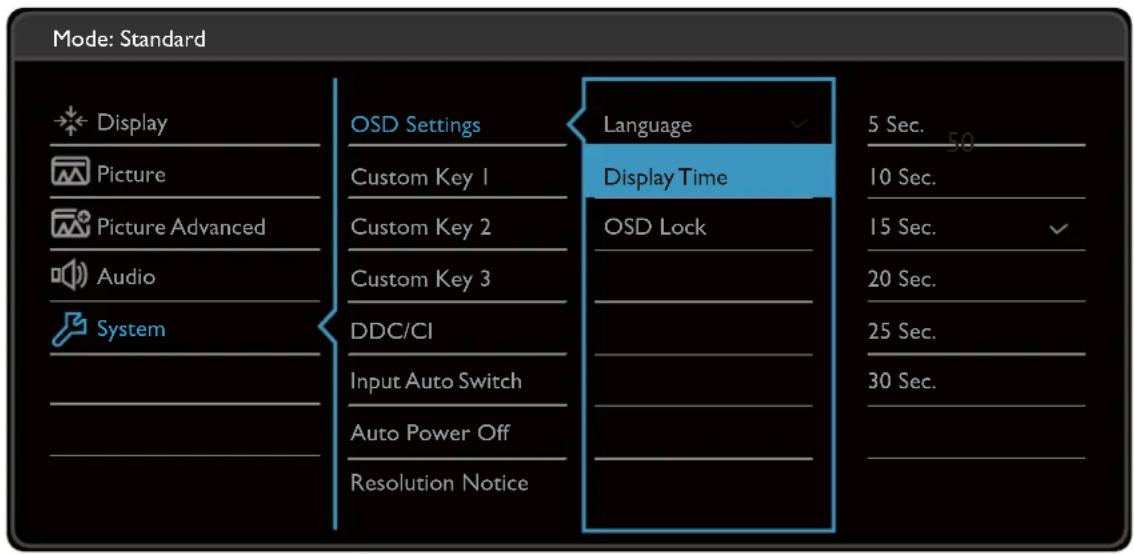 BENQ BL2780 - Menu Système - 1