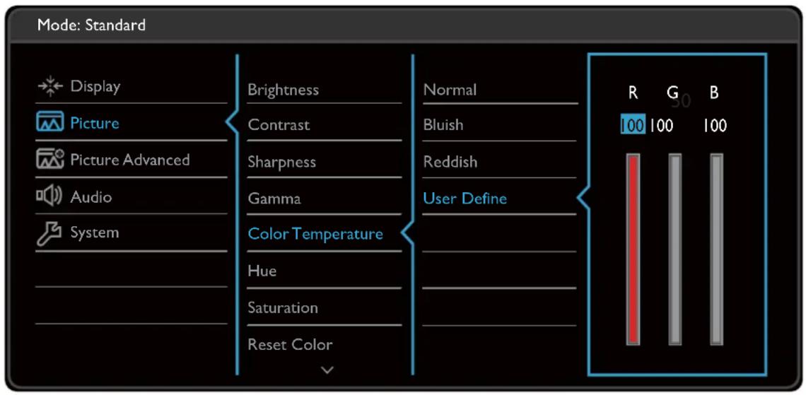BENQ BL2780 - Menu Image - 1