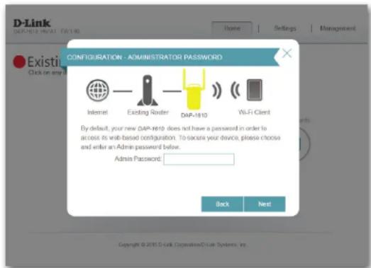 D-LINK DAP1610 - Configurer le mot de passer administrateur - 1