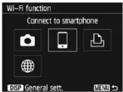 CANON EOS Rebel T100 - Select [Wi-Fi function]. - 1