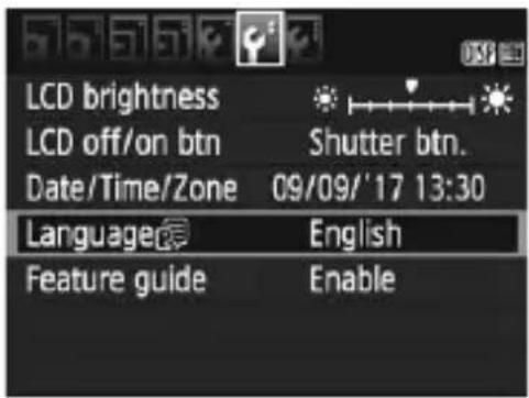 CANON EOS Rebel T100 - Display the menu screen. - 1