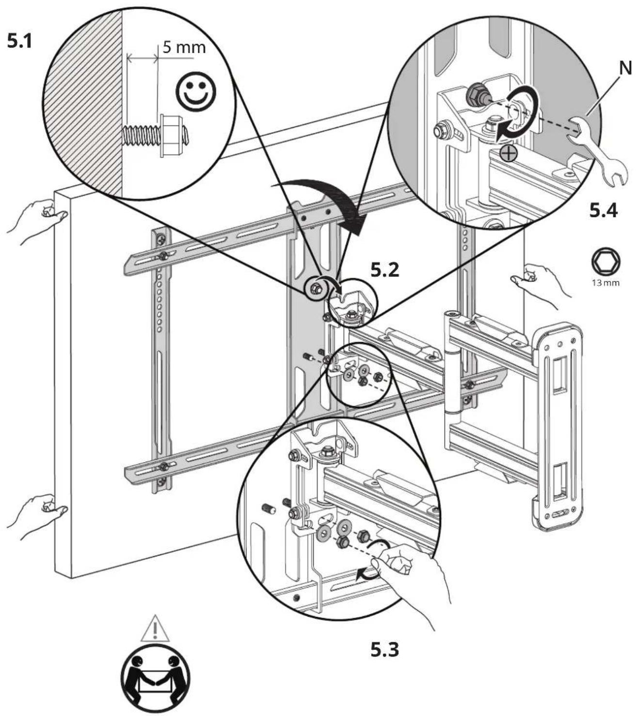 Kanto PS350 - Hang and Secure TV Attachez et sécurisez le téléviseur Cuelgue y asegure el televisor - 1