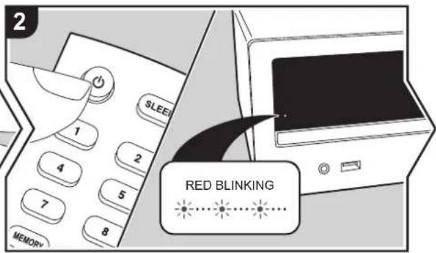 ONKYO CSN575 - Sätta på strömmen och grundinställning - 2