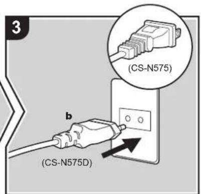 ONKYO CSN575 - Collegamento dell'antenna e del cavo di alimentazione, ecc. - 3