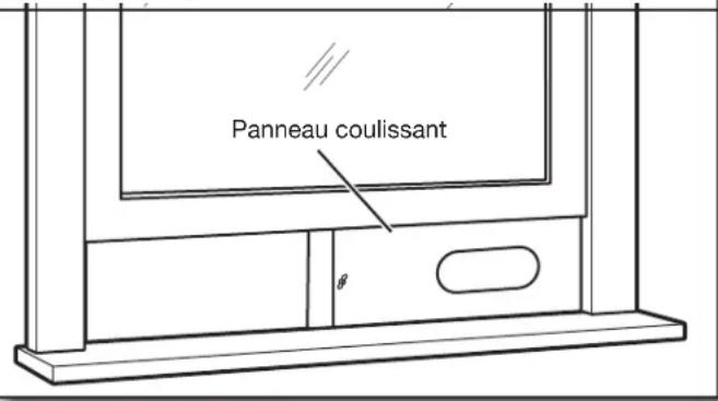 AMANA AMAP081AW - Placer le panneau coulissant dans la fenêtre - 1