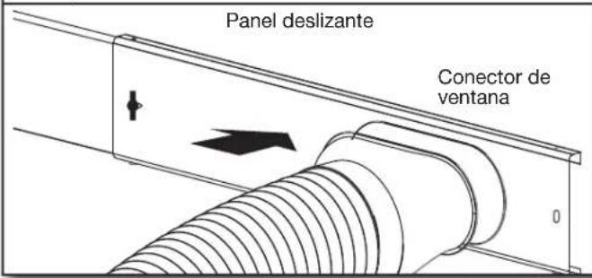 AMANA AMAP081AW - Fije la manguera de ventilacion al panel deslizante - 1