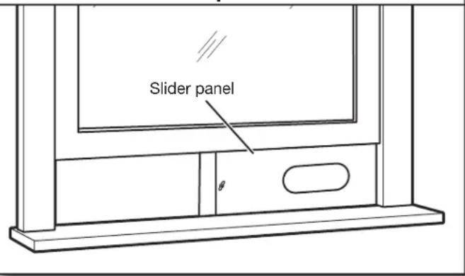 AMANA AMAP081AW - Position slider panel in window - 1