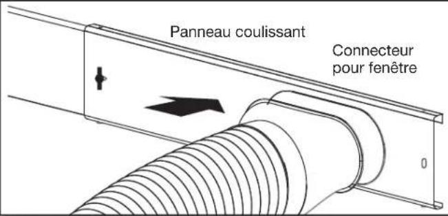 AMANA AMAP081AW - Fixer le conduit flexible au panneau coulissant - 1