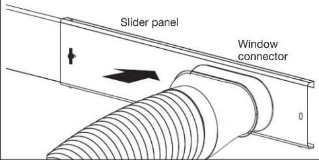 AMANA AMAP081AW - Attach vent hose to slider panel - 1
