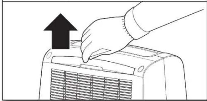 AMANA AMAP081AW - Removing the air filter - 1