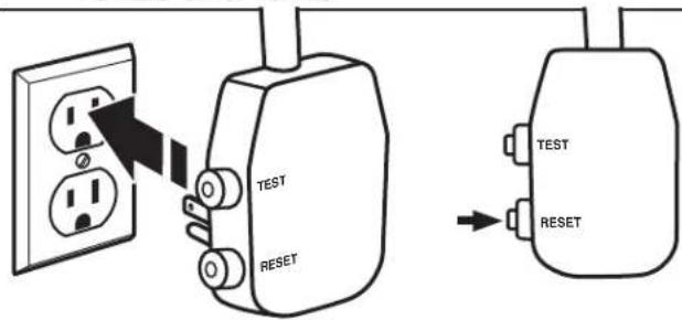 AMANA AMAP081AW - Brancher à une prise à trois alveoles reliée à la terre - 1