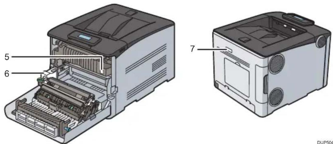 RICOH SP C360DNw - Emplacements des étiquettes ▲AVERTISSEMENT et ▲ATTENTION - 2