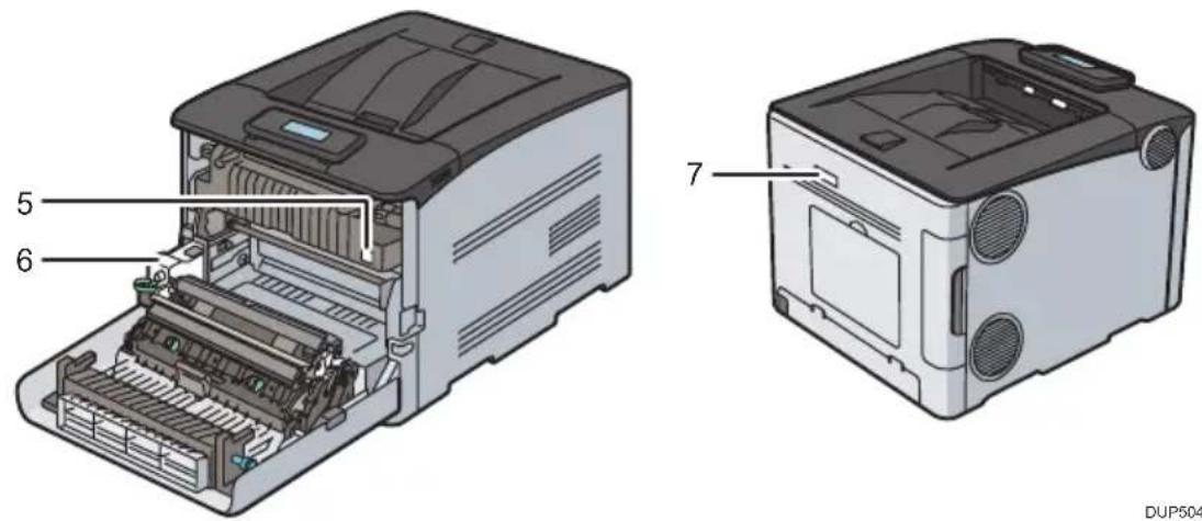 RICOH SP C360DNw - UYARI ve DIKKAT etiketlerinin konumlari - 2