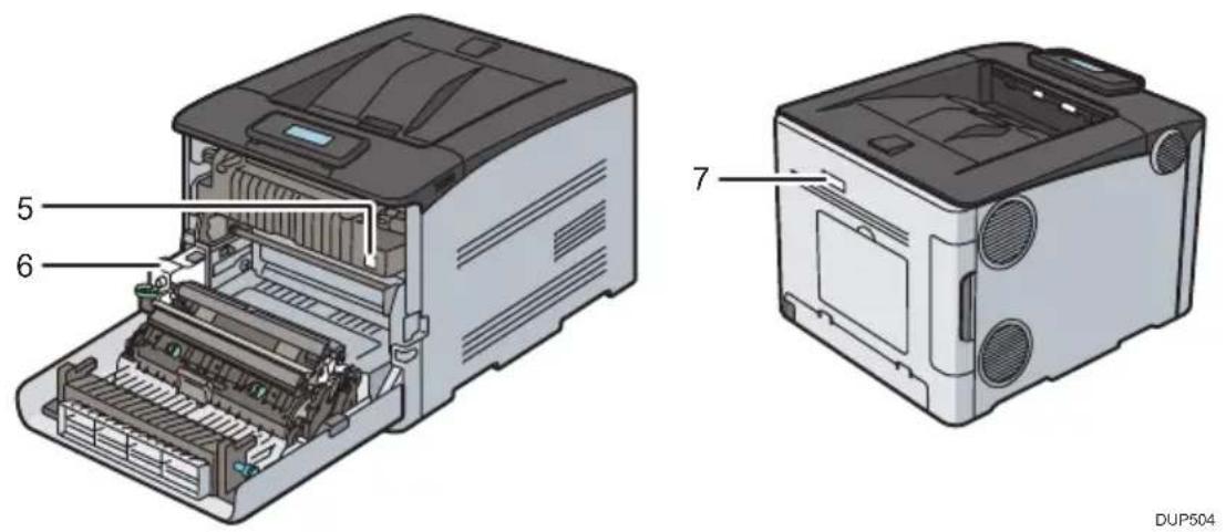 RICOH SP C360DNw - Pozice štítků VAROVÁNÍ a UPOZORNÉNÍ - 2