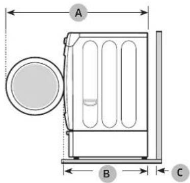 SAMSUNG WF45K6500AW - Alcove or closet installation - 2