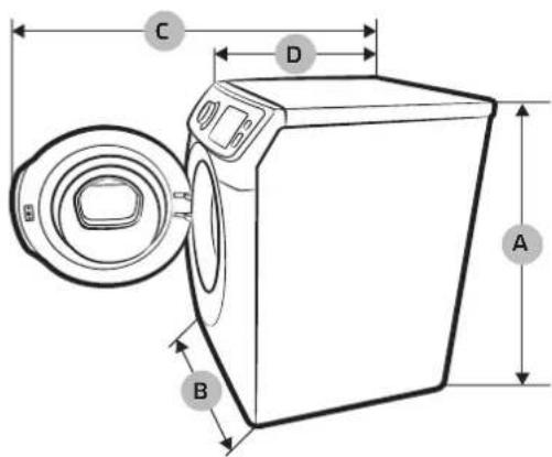 SAMSUNG WF45K6500AW - Specification sheet - 1