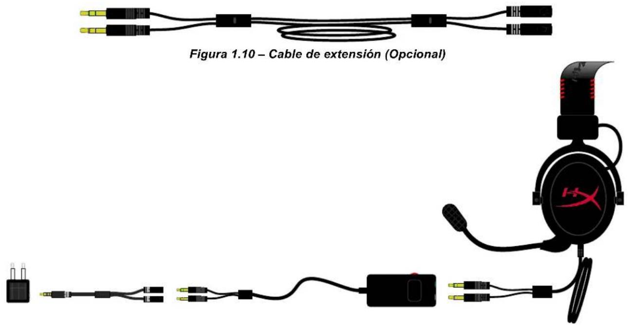 KINGSTON HyperX CloudX - Uso (con adaptadores de avión) - 2