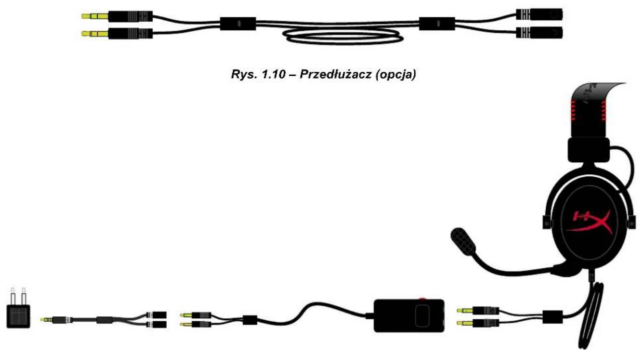 KINGSTON HyperX CloudX - Użytkowanie (z adapterem samolotowym) - 2
