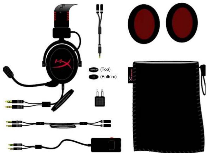 KINGSTON HyperX CloudX - What's Included: - 1