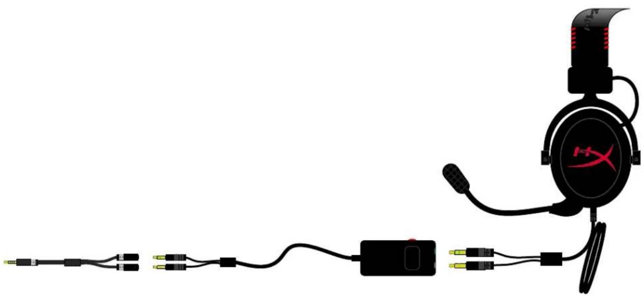 KINGSTON HyperX CloudX - Uso (con cable divisor de caja de control y auriculares) - 3