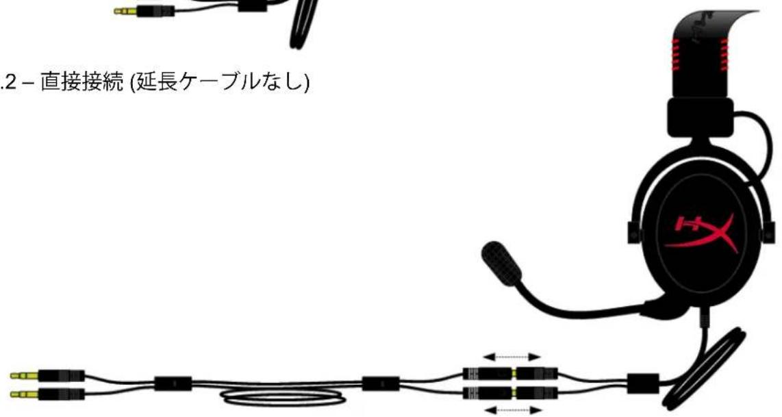 KINGSTON HyperX CloudX - 使用方法 (ダイレクトコネクト) - 2