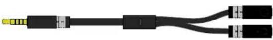 KINGSTON HyperX CloudX - Uso (con cable divisor de caja de control y auriculares) - 1