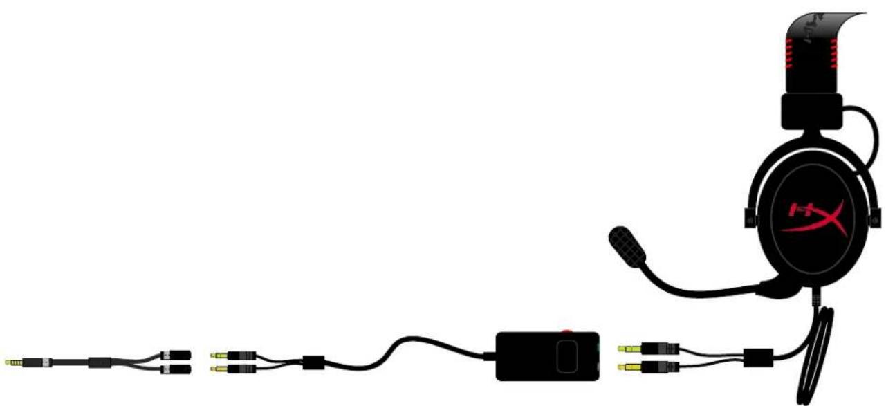 KINGSTON HyperX CloudX - Sử dụng (với bộ điều khiển và dây cáp chia tách tai nghe) - 3