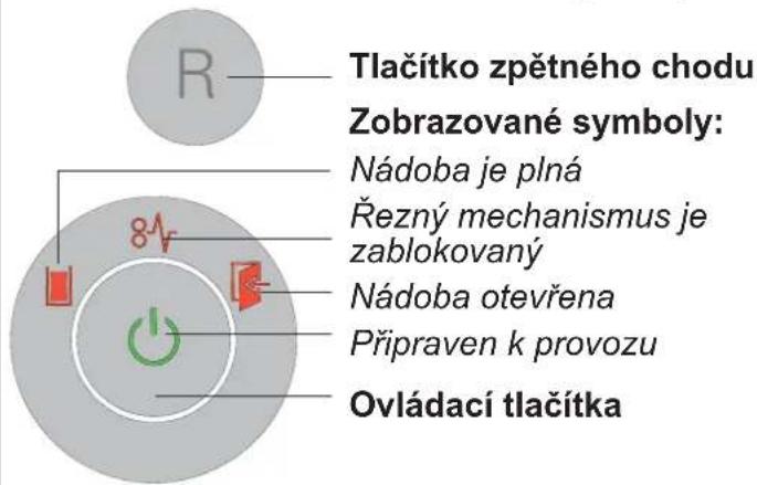 HSM Securio B22c - Ovládací a zobrazovací prvky - 1