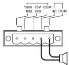 TOA A5006 - Low-impedance speaker connections - 1