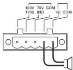 TOA A5006 - Low-impedance speaker connections - 2