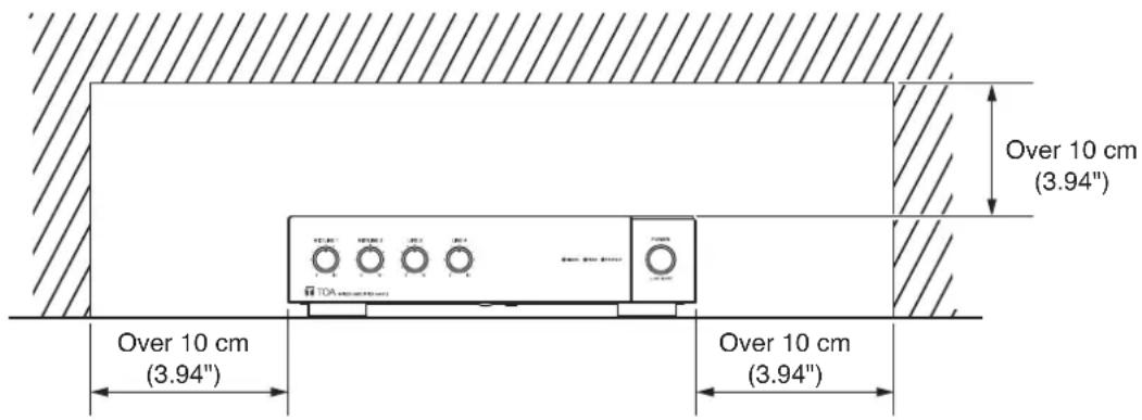 TOA A5012 - INSTALLATION PRECAUTIONS - 1